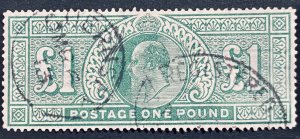 British 1911 SG#320   , Green KEV Edward VII , stamp £1  Great Britain
