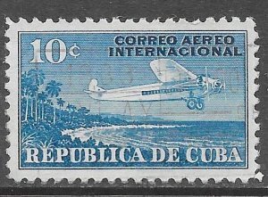 Cuba C5: 10c Airplane and Coast of Cuba, used, F-VF