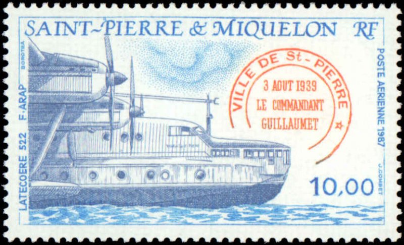 St. Pierre & Miquelon #C61-C62, Complete Set(2), 1987, Aviation - Airplanes, ...