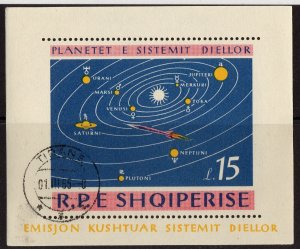 Thematic stamps ALBANIA 1964 SOLAR SYSTEM MS872a used