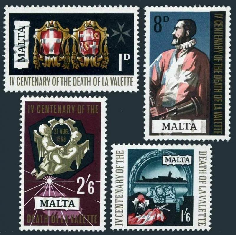 Malta 387-390 blocks/4,MNH.Mi 376-379. Grand Master Jean de La Valette,1968.