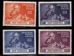 New Hebrides (British) Scott 62-65 MH* UPU set 1949