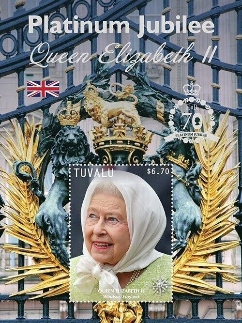 Tuvalu 2022 - Queen Elizabeth II, Platinum Jubilee - Souvenir Sheet - MNH
