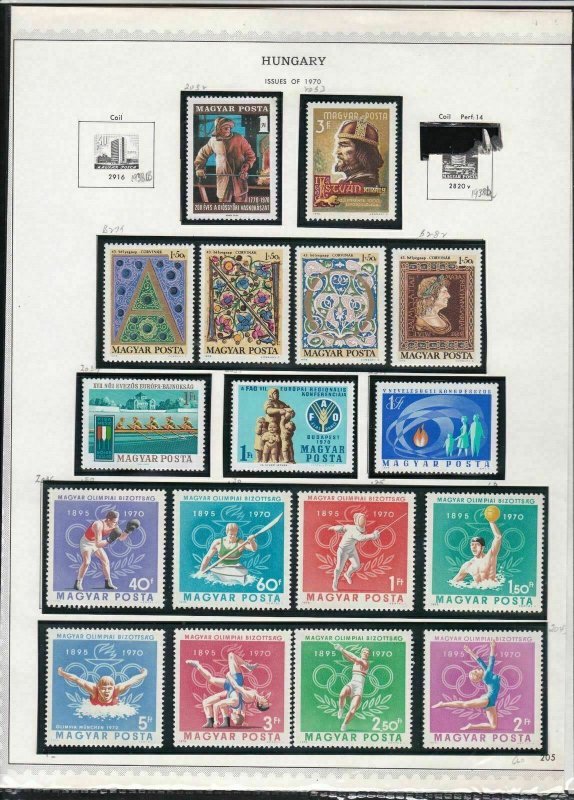 hungary issues of 1970 stamps page ref 18293