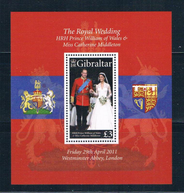 Gibraltar 1283 MNH SS Marriage of Prince William 2011 (G0331)+