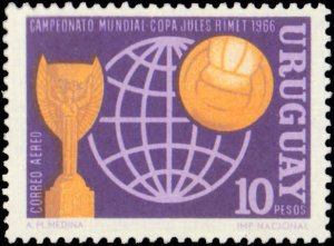 Uruguay #C289, Complete Set, 1969, Soccer, Sports, Never Hinged