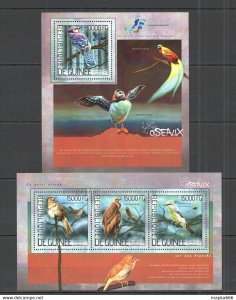 2014 Guinea Birds Fauna Kb+Bl ** Stamps St753