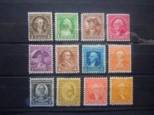 #704-715 1932 WA-BICENTENNIAL Issues  MNH OG VF  #5 Includes New Mounts