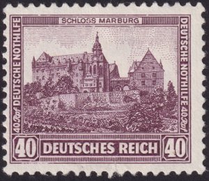 Germany 1932 #B48 vf-mh 40p+40p Violet Brown