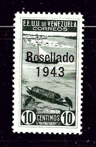 Venezuela 381 MNH 1943 Overprint issue