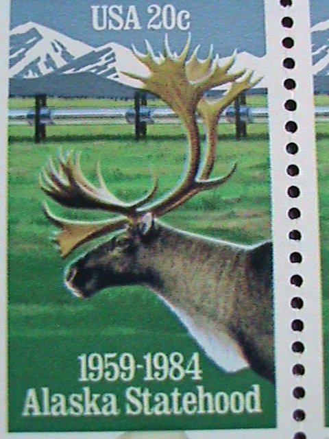 ​UNITED STATES -1984 SC#2066  ALASKA STATEHOOD-CARIBOU  -MNH PLATE BLOCK OF 4
