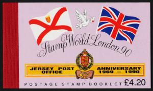 Jersey 491a Booklet SB42 MNH Stamp World, Lighthouse, Land Yacht, Golf