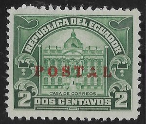 Ecuador #302 2c Post Office - Postal Tax Stamp of 1924