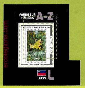 B0192 - DJIBOUTI - MISPERF ERROR Stamp Sheet - 2020 - ANIMALS, FROG WWF-