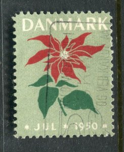 DENMARK; 1950 early Local Christmas Stamp fine used value