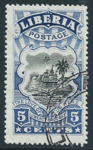 Liberia, Sc #165, 5c Used