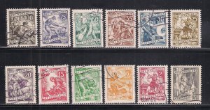 YUGOSLAVIA SC# 343-354  FVF/CTO 1951-52