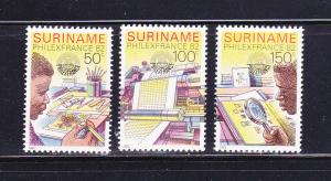 Surinam 600-602 Set MNH PHILEXFRANCE '82