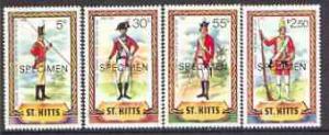 St Kitts 1981 Military Uniforms (1st series) perf set of ...
