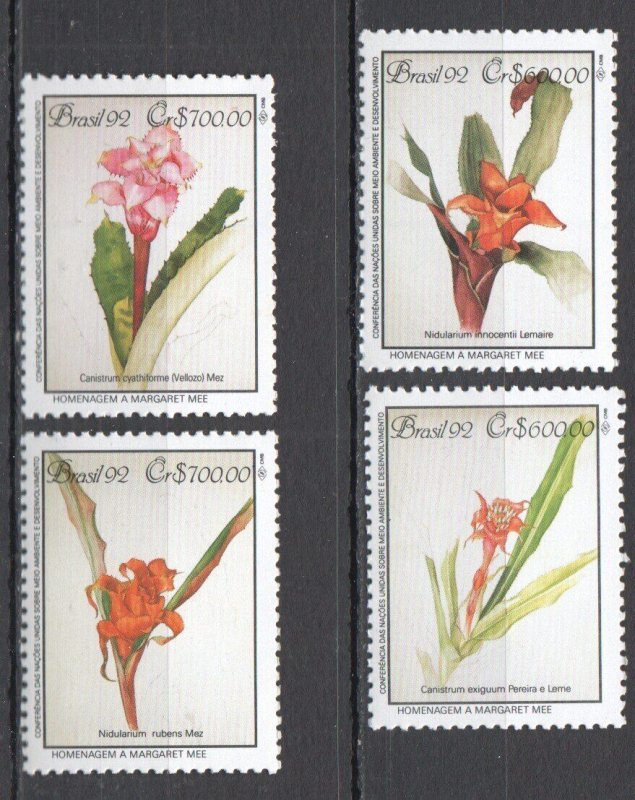 Wb335 1992 Brasil Brazil Nature Flora Flowers 1Set Mnh