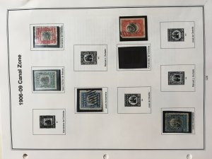 Collection of Canal Zone stamps, most mh or mnh