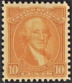 US 715 MLH VF 10 Cent Washington-Orange-Yellow