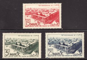 1949 Maroc French Morocco Sc #256-58 Postal Administration Building - MH Cv$7.55