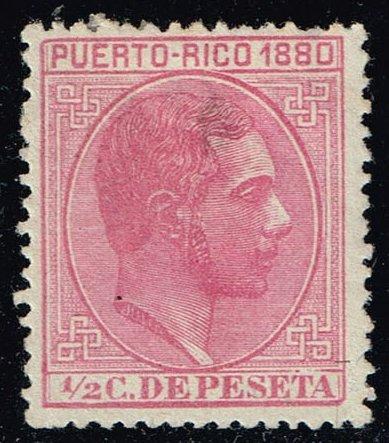 Puerto Rico #30 King Alfonso XII; Unused (9.00)