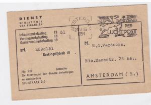 amsterdam 1954 slogan card Ref 10031