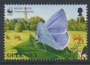 Guernsey  SG 730  SC# 586  Butterflies   First Day of issue cancel see scan