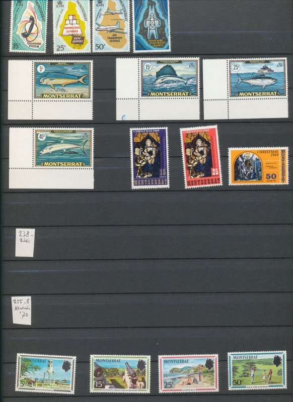 Montserrat QE Birds Art MNH (Apx 99 Stamps) MK3381