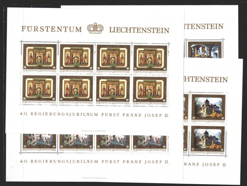 Liechtenstein. 1978. Small sheet 706-9. Castles, architecture. MNH.