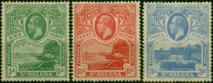 St Helena 1922 Set of 3 SG89-91 Good MM