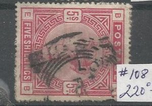 Great Britain # 108 USED