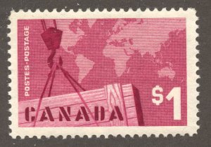 Canada Scott 411 MNHOG - 1963 Crate and Map Issue - SCV $8.00