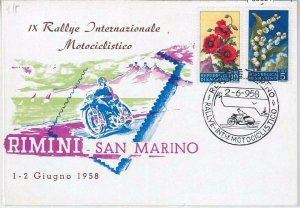 65531 - SAN MARINO - Postal History - SPECIAL EVENT CARD  - MOTORBIKES 1958