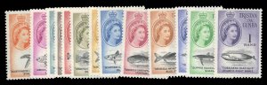 Tristan da Cunha #42-54 Cat$69.50, 1961 QEII, complete set, never hinged