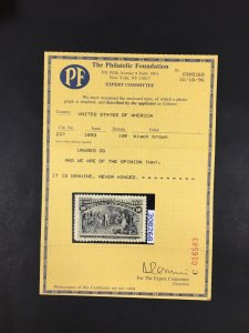 momen: US Stamps #237 Mint OG NH PSE Graded VF/XF-85J LOT #87980