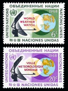 United Nations NY 1968 Sc 188-89 MLH