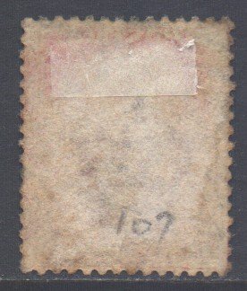 GB Scott 33 - SG43, 1858 Victoria 1d Plate 107 used