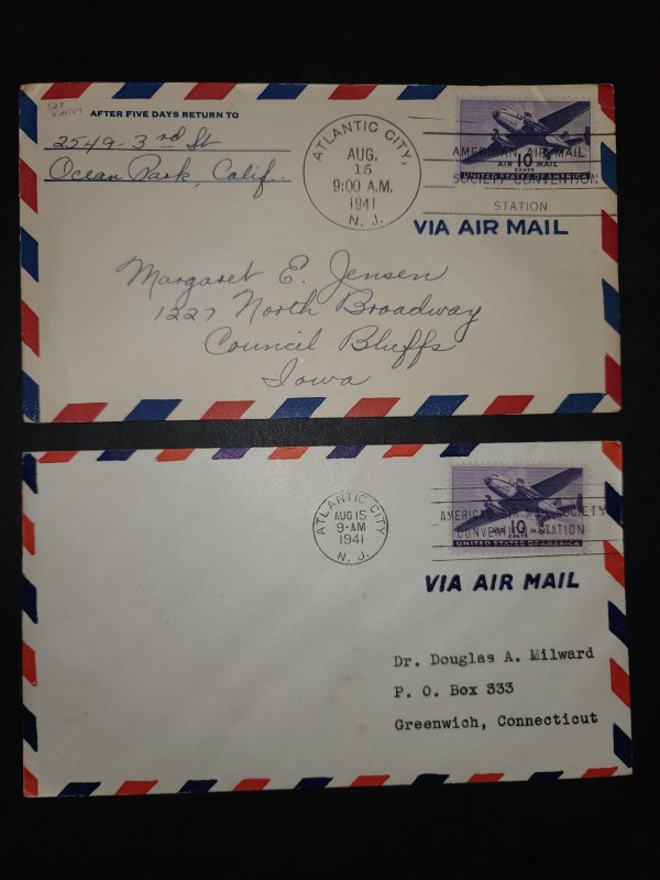 #C27 FDC's(3) W/ American Air mail Society Convention Station Cancels NJ...