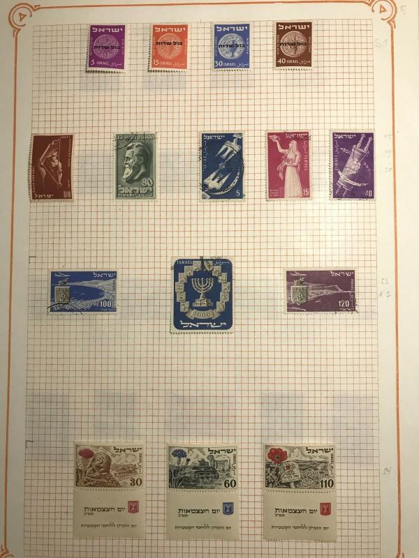 ISRAEL 1940s/60s M&U Coins Tabs Collection(Appx 100) (KR 686