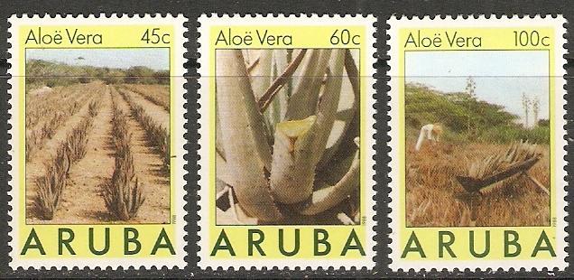 1988 Aruba Scott 29-31 Aloe MNH
