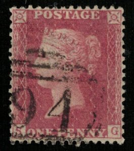 Queen Victoria, 1 Red penny, 1854-1855, Great Britain, Watermark (T-5780)