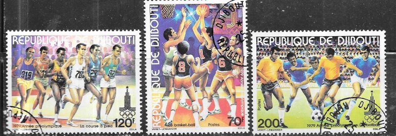 Djibouti #503-504 1979 Olympics  (U) CV$1.50