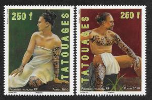 FRENCH POLYNESIA SC# 1020-21 FVF/MNH  2010