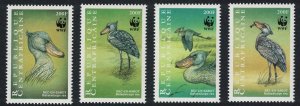 Central African Rep. WWF Birds Shoebill 4v 1999 MNH SC#1239 a-d MI#2211-2214