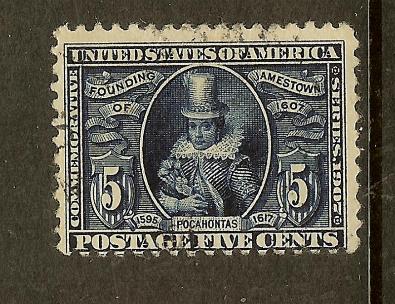 United States, Scott #330, 5c Jamestown Exposition, Used