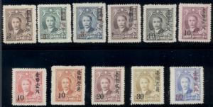 CHINA #1025-36, Complete set except #1033 ($35.00), unused no gum as issued,