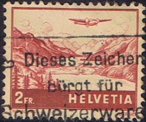 Switzerland Airmail C33 FU SCV 3.50